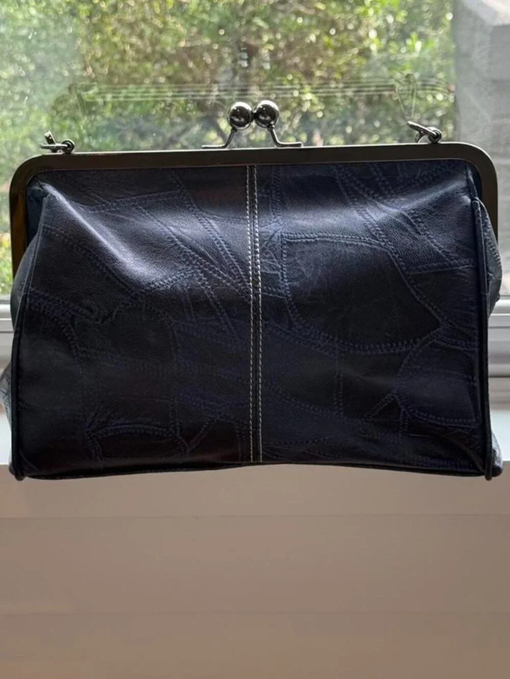 Blue Leather Purse